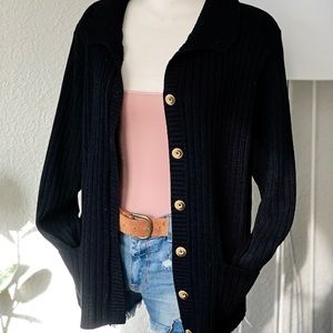 Black Button Up Cardi